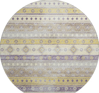 Piper Looms Mayfield Tribal Diamond AMF118 Purple Machine Washable Area Rug Round Main Image