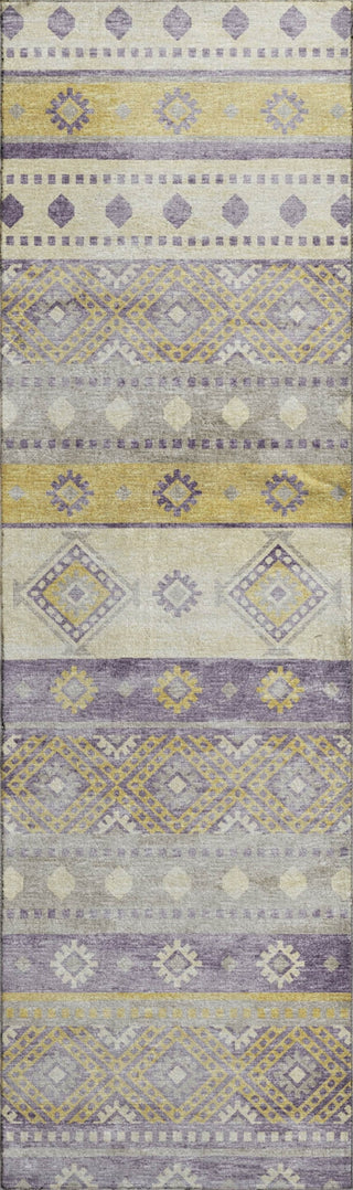 Piper Looms Mayfield Tribal Diamond AMF118 Purple Machine Washable Area Rug Runner Main Image