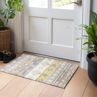 Piper Looms Mayfield Tribal Diamond AMF118 Purple Machine Washable Area Rug Scatter Lifestyle Image Feature