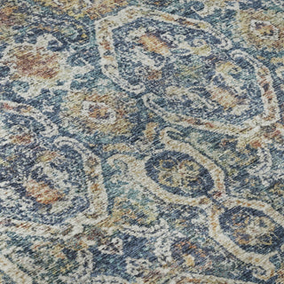Piper Looms Mayfield Global AMF1181 Denim Machine Washable Area Rug Swatch Image
