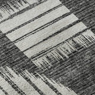 Piper Looms Mayfield Geometric Circles AMF119 Gray Machine Washable Area Rug Swatch Image
