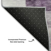 Piper Looms Mayfield Squares AMF1190 Eggplant Machine Washable Area Rug Backing Image