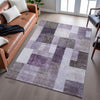 Piper Looms Mayfield Squares AMF1190 Eggplant Machine Washable Area Rug Lifestyle Image Feature