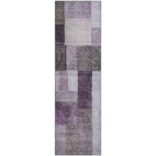 Piper Looms Mayfield Squares AMF1190 Eggplant Machine Washable Area Rug Runner Main Image