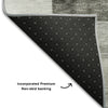 Piper Looms Mayfield Squares AMF1190 Pewter Machine Washable Area Rug Backing Image