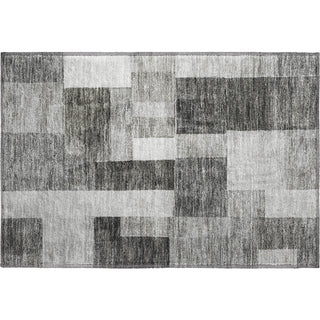 Piper Looms Mayfield Squares AMF1190 Pewter Machine Washable Area Rug Scatter Main Image