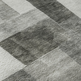 Piper Looms Mayfield Squares AMF1190 Pewter Machine Washable Area Rug Swatch Image