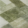 Piper Looms Mayfield Squares AMF1190 Sage Machine Washable Area Rug Swatch Image