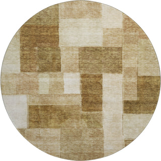 Piper Looms Mayfield Squares AMF1190 Terracotta Machine Washable Area Rug Round Main Image