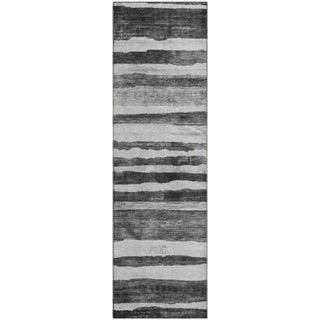Piper Looms Mayfield Stripes AMF1191 Charcoal Machine Washable Area Rug Runner Main Image