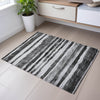 Piper Looms Mayfield Stripes AMF1191 Charcoal Machine Washable Area Rug Scatter Lifestyle Image Feature