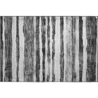 Piper Looms Mayfield Stripes AMF1191 Charcoal Machine Washable Area Rug Scatter Main Image