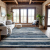 Piper Looms Mayfield Stripes AMF1191 Denim Machine Washable Area Rug Lifestyle Image Feature