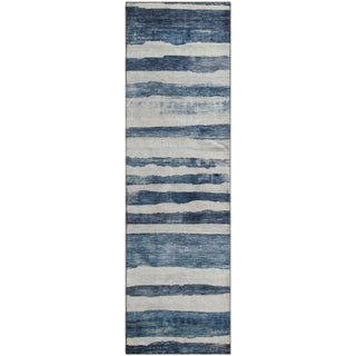 Piper Looms Mayfield Stripes AMF1191 Denim Machine Washable Area Rug Runner Main Image