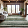Piper Looms Mayfield Stripes AMF1191 Sage Machine Washable Area Rug Lifestyle Image Feature