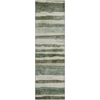 Piper Looms Mayfield Stripes AMF1191 Sage Machine Washable Area Rug Runner Main Image