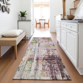 Piper Looms Mayfield Abstract AMF1194 Lavender Machine Washable Area Rug Runner Lifestyle Image Feature