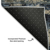 Piper Looms Mayfield Abstract AMF1195 Navy Machine Washable Area Rug Backing Image