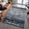 Piper Looms Mayfield Abstract AMF1195 Navy Machine Washable Area Rug Lifestyle Image Feature