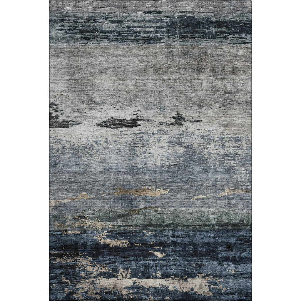 Piper Looms Mayfield Abstract AMF1195 Navy Machine Washable Area Rug main image
