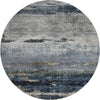 Piper Looms Mayfield Abstract AMF1195 Navy Machine Washable Area Rug Round Main Image