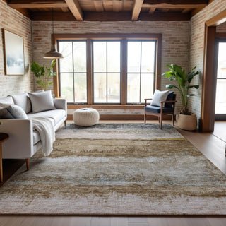 Piper Looms Mayfield Abstract AMF1197 Beige Machine Washable Area Rug Lifestyle Image Feature