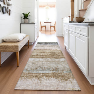 Piper Looms Mayfield Abstract AMF1197 Beige Machine Washable Area Rug Runner Lifestyle Image Feature