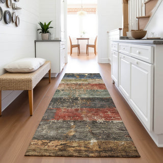 Piper Looms Mayfield Stripes AMF1198 Fern Machine Washable Area Rug Runner Lifestyle Image Feature