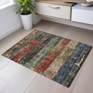 Piper Looms Mayfield Stripes AMF1198 Fern Machine Washable Area Rug Scatter Lifestyle Image Feature