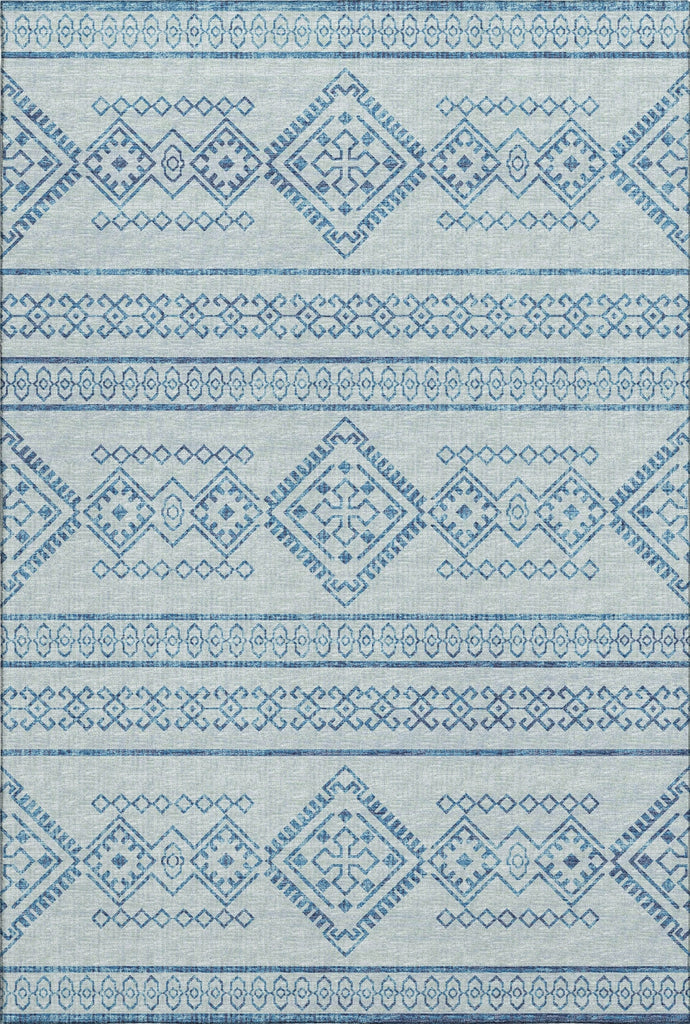 Piper Looms Mayfield Tribal Diamond AMF120 Blue Machine Washable Area Rug main image