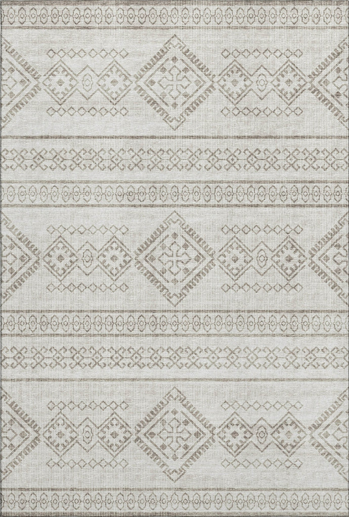 Piper Looms Mayfield Tribal Diamond AMF120 Taupe Machine Washable Area Rug main image