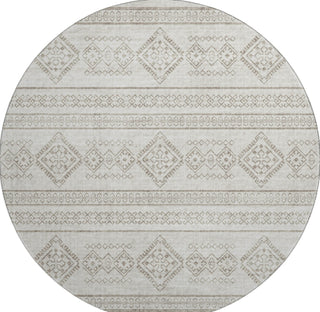 Piper Looms Mayfield Tribal Diamond AMF120 Taupe Machine Washable Area Rug Round Main Image