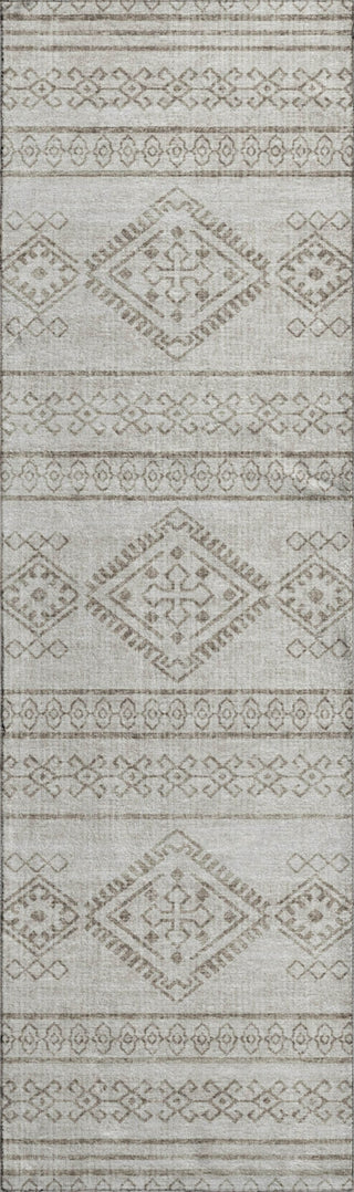 Piper Looms Mayfield Tribal Diamond AMF120 Taupe Machine Washable Area Rug Runner Main Image