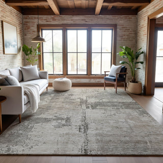 Piper Looms Mayfield Abstract AMF1200 Linen Machine Washable Area Rug Lifestyle Image Feature