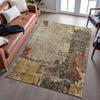 Piper Looms Mayfield Abstract AMF1201 Khaki Machine Washable Area Rug Lifestyle Image Feature