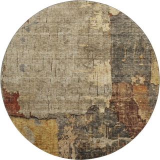 Piper Looms Mayfield Abstract AMF1201 Khaki Machine Washable Area Rug Round Main Image