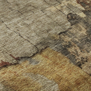 Piper Looms Mayfield Abstract AMF1201 Khaki Machine Washable Area Rug Swatch Image