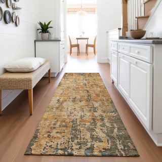Piper Looms Mayfield Abstract AMF1203 Copper Machine Washable Area Rug Runner Lifestyle Image Feature