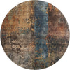 Piper Looms Mayfield Abstract AMF1204 Blue Machine Washable Area Rug Round Main Image