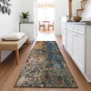 Piper Looms Mayfield Abstract AMF1204 Blue Machine Washable Area Rug Runner Lifestyle Image Feature