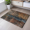 Piper Looms Mayfield Abstract AMF1204 Blue Machine Washable Area Rug Scatter Lifestyle Image Feature