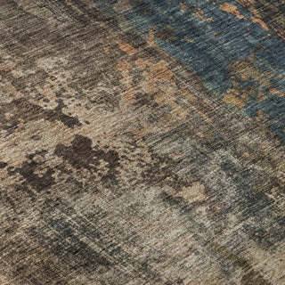 Piper Looms Mayfield Abstract AMF1204 Blue Machine Washable Area Rug Swatch Image