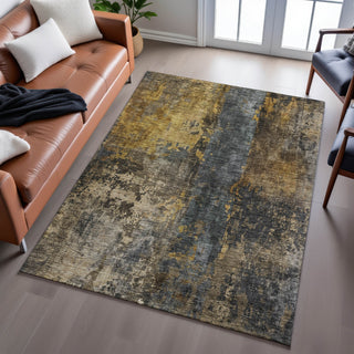 Piper Looms Mayfield Stripes AMF1204 Gray Machine Washable Area Rug Lifestyle Image Feature