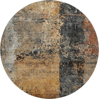 Piper Looms Mayfield Abstract AMF1205 Copper Machine Washable Area Rug Round Main Image