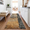 Piper Looms Mayfield Abstract AMF1205 Copper Machine Washable Area Rug Runner Lifestyle Image Feature