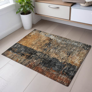 Piper Looms Mayfield Abstract AMF1205 Copper Machine Washable Area Rug Scatter Lifestyle Image Feature