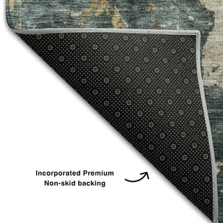 Piper Looms Mayfield Abstract AMF1207 Taupe Machine Washable Area Rug Backing Image