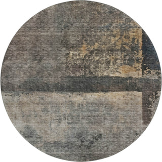 Piper Looms Mayfield Abstract AMF1208 Coffee Machine Washable Area Rug Round Main Image