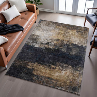 Piper Looms Mayfield Abstract AMF1209 Charcoal Machine Washable Area Rug Lifestyle Image Feature