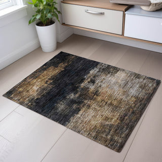 Piper Looms Mayfield Abstract AMF1209 Charcoal Machine Washable Area Rug Scatter Lifestyle Image Feature